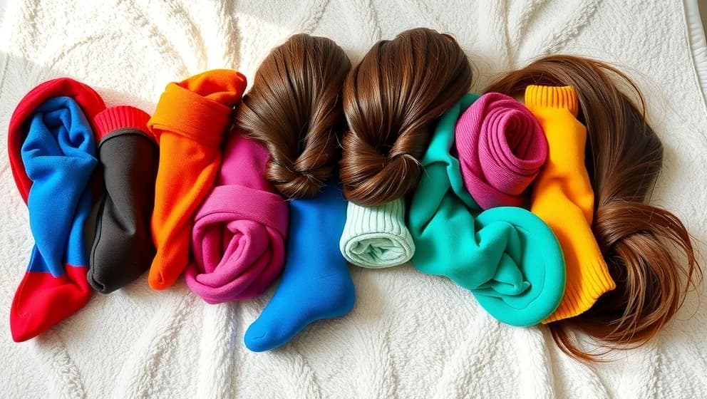 Lockigt hår med strumpor på bara sekunder