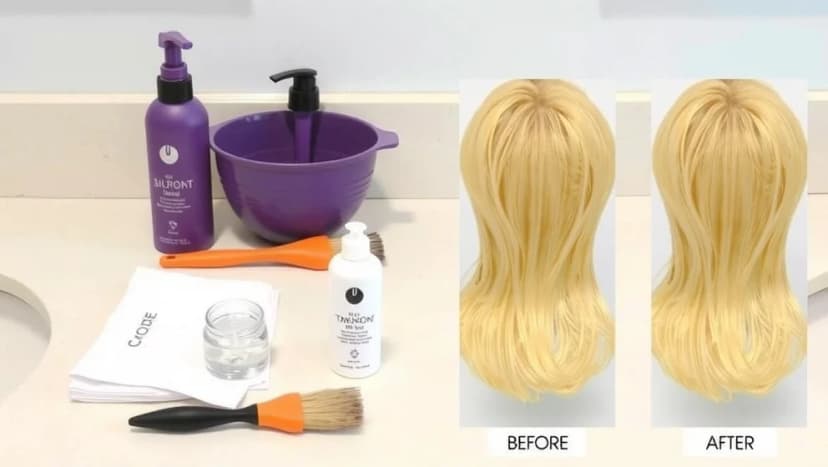 Nyansering av gult hår steg för steg